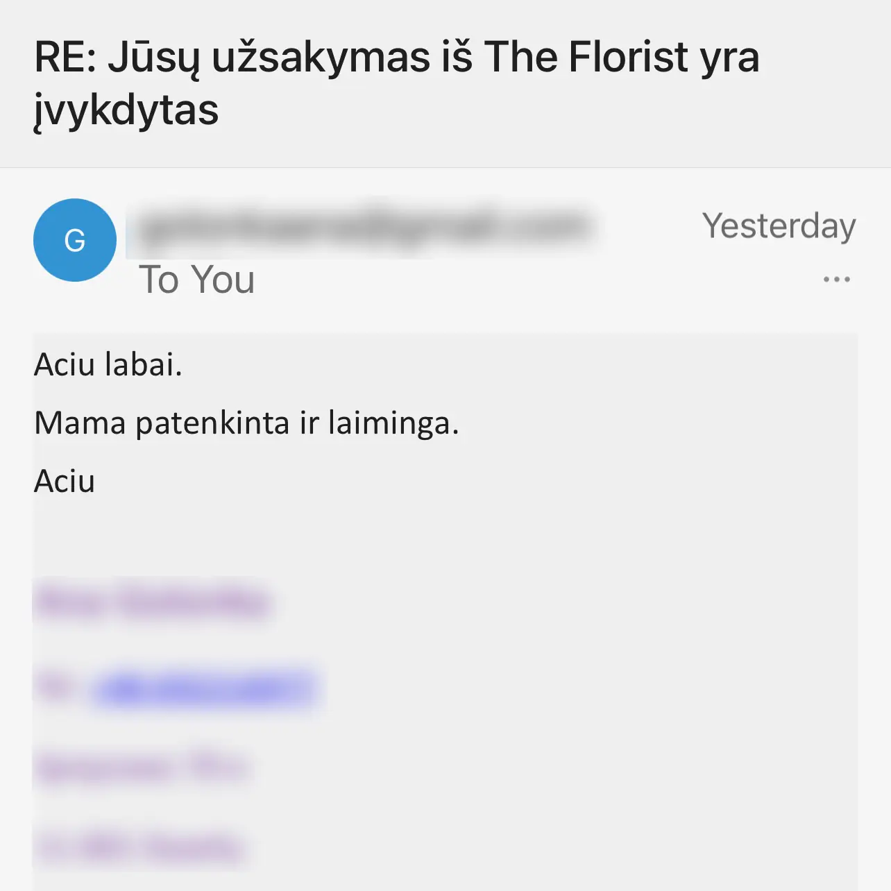 Kliento SMS atsiliepimas 4