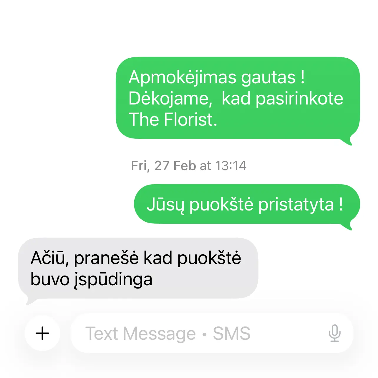 Kliento SMS atsiliepimas 5