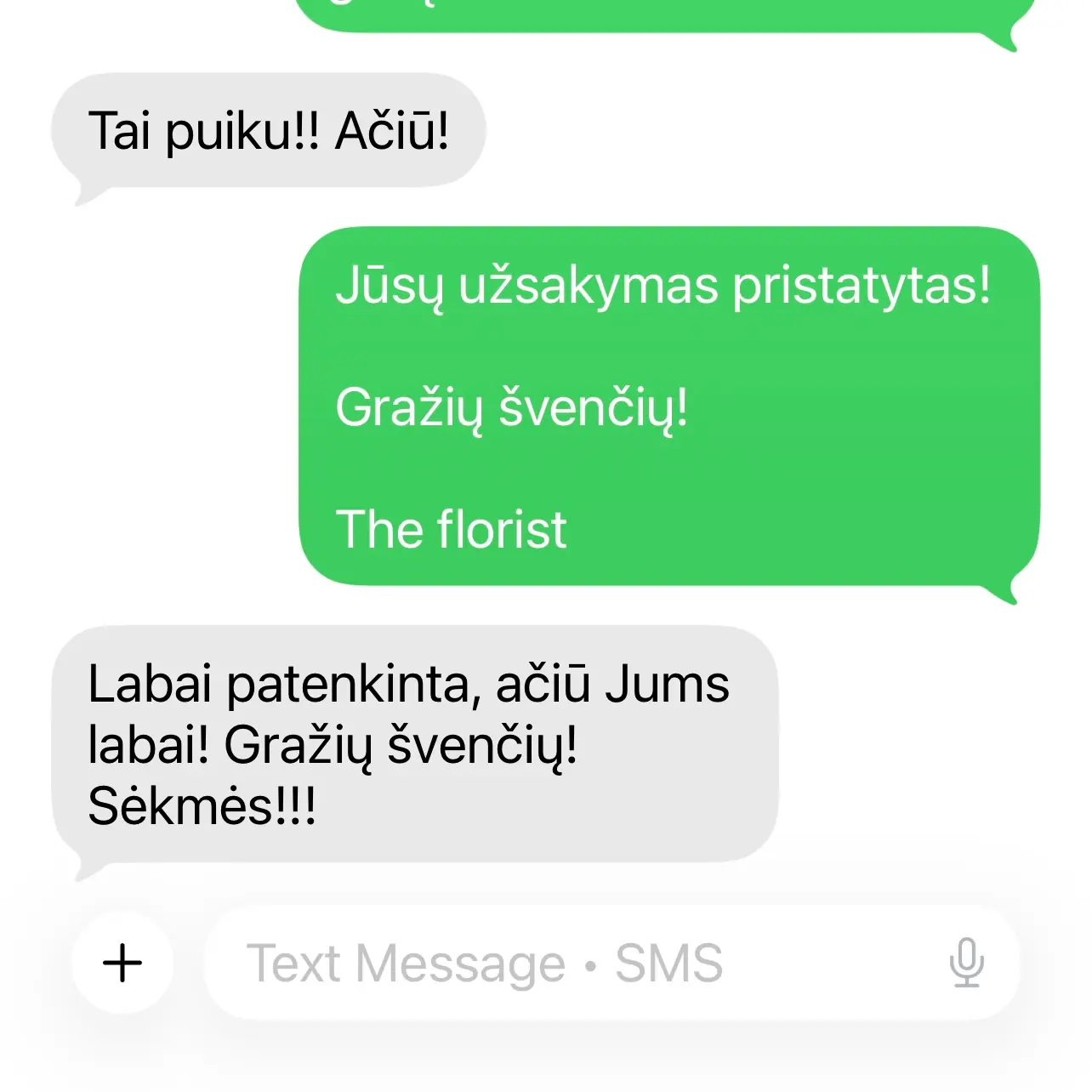 Kliento SMS atsiliepimas 8